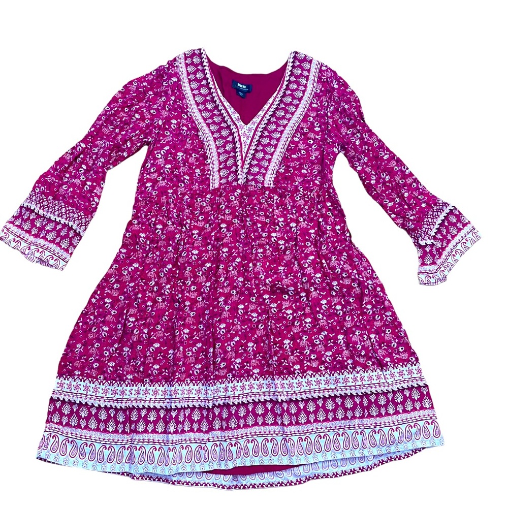 MAEVE x Anthropologie Pink TUNIC Dress BOHO Small - Picture 6 of 7